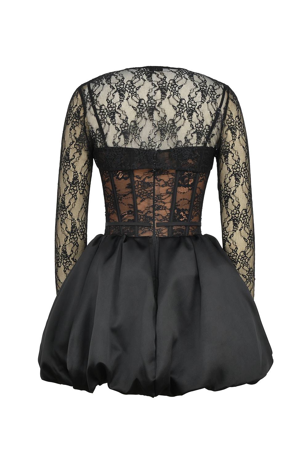 Beauty Taffeta and Lace Fabric Lined Bolero and Dress Set