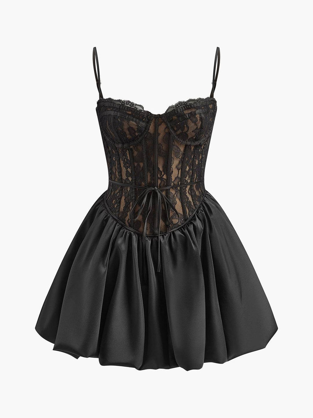 Beauty Taffeta and Lace Fabric Lined Bolero and Dress Set