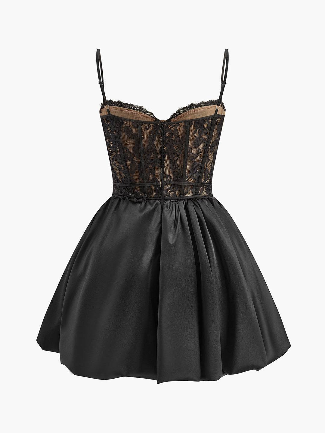 Beauty Taffeta and Lace Fabric Lined Bolero and Dress Set