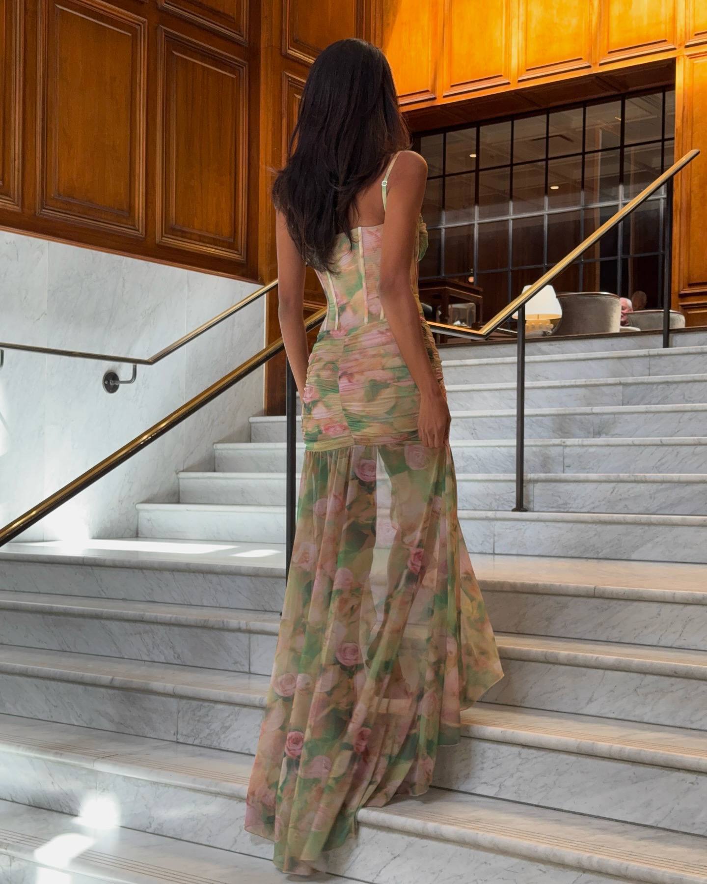 Suzette Tulle Lined Globe Long Dress
