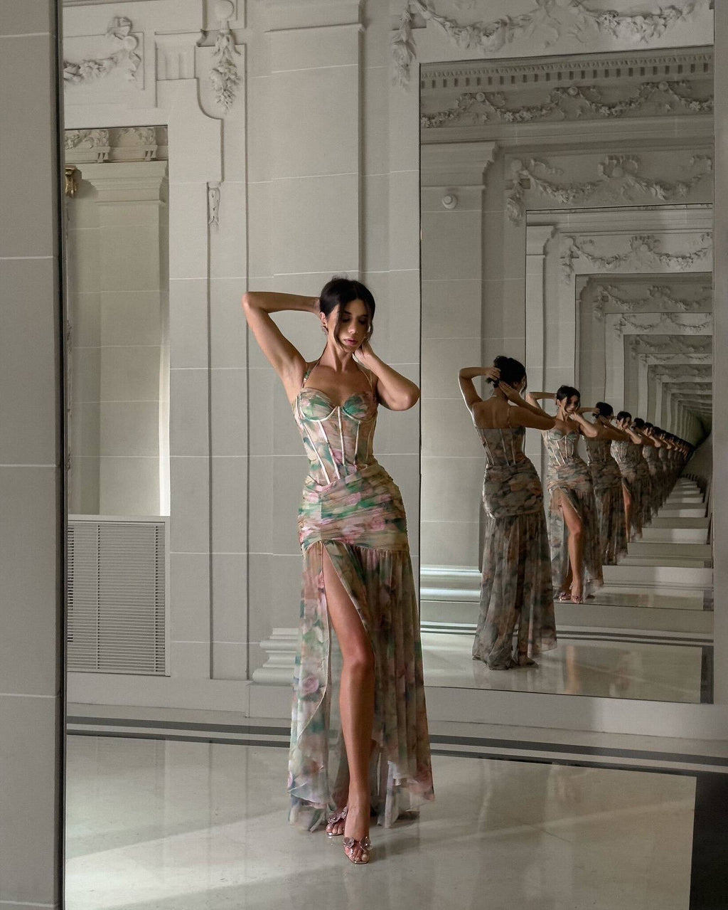 Suzette Tulle Lined Globe Long Dress