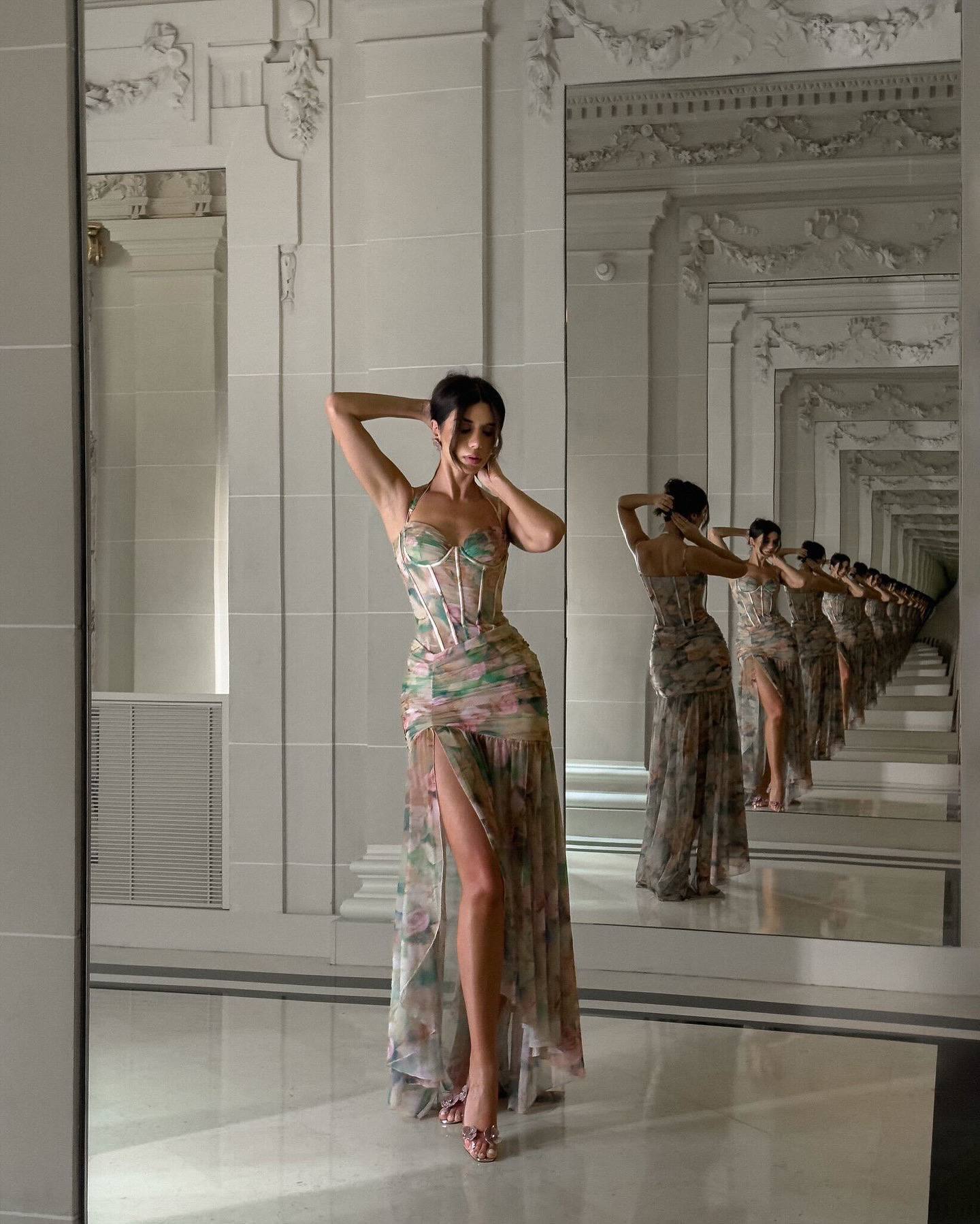 Suzette Tulle Lined Globe Long Dress