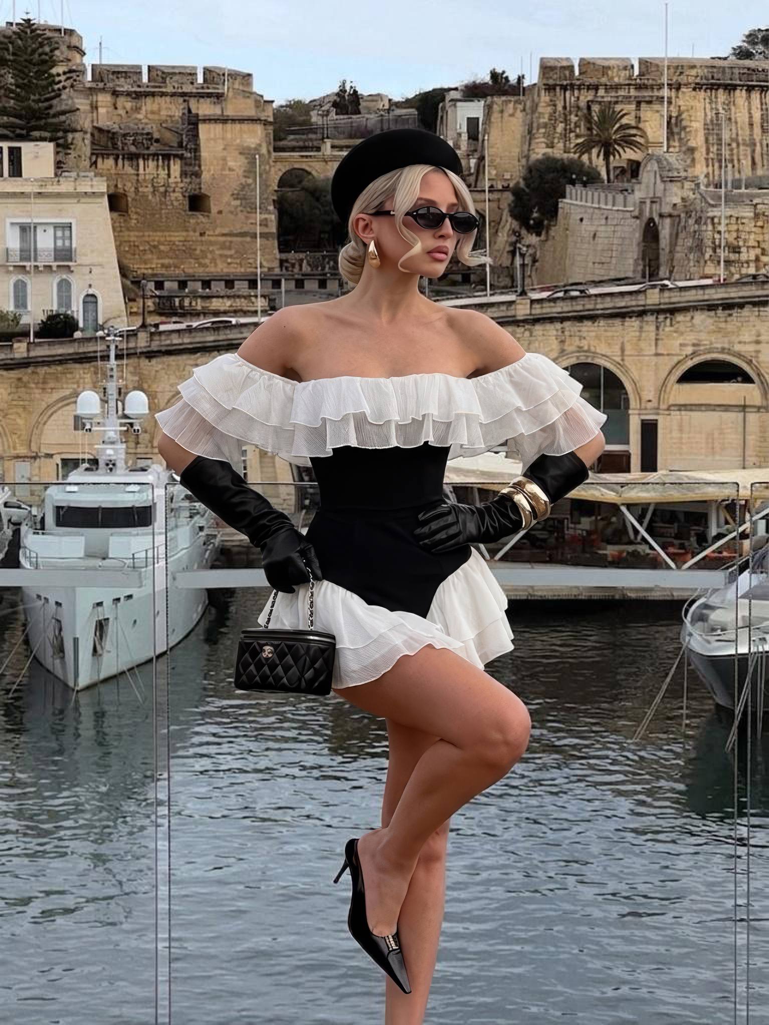 Valentina Diving and Tulle Fabric Dress