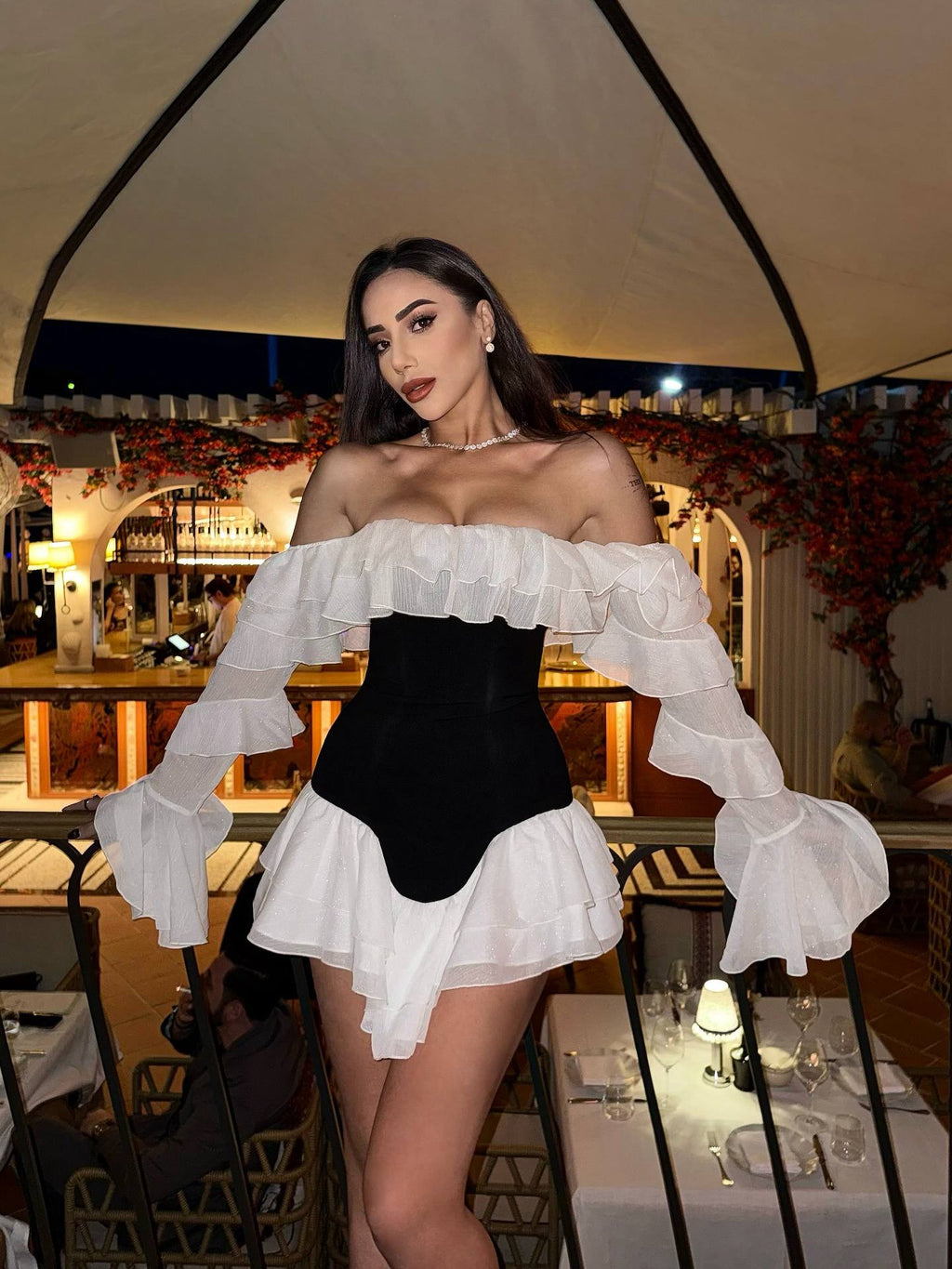 Valentina Diving and Tulle Fabric Dress