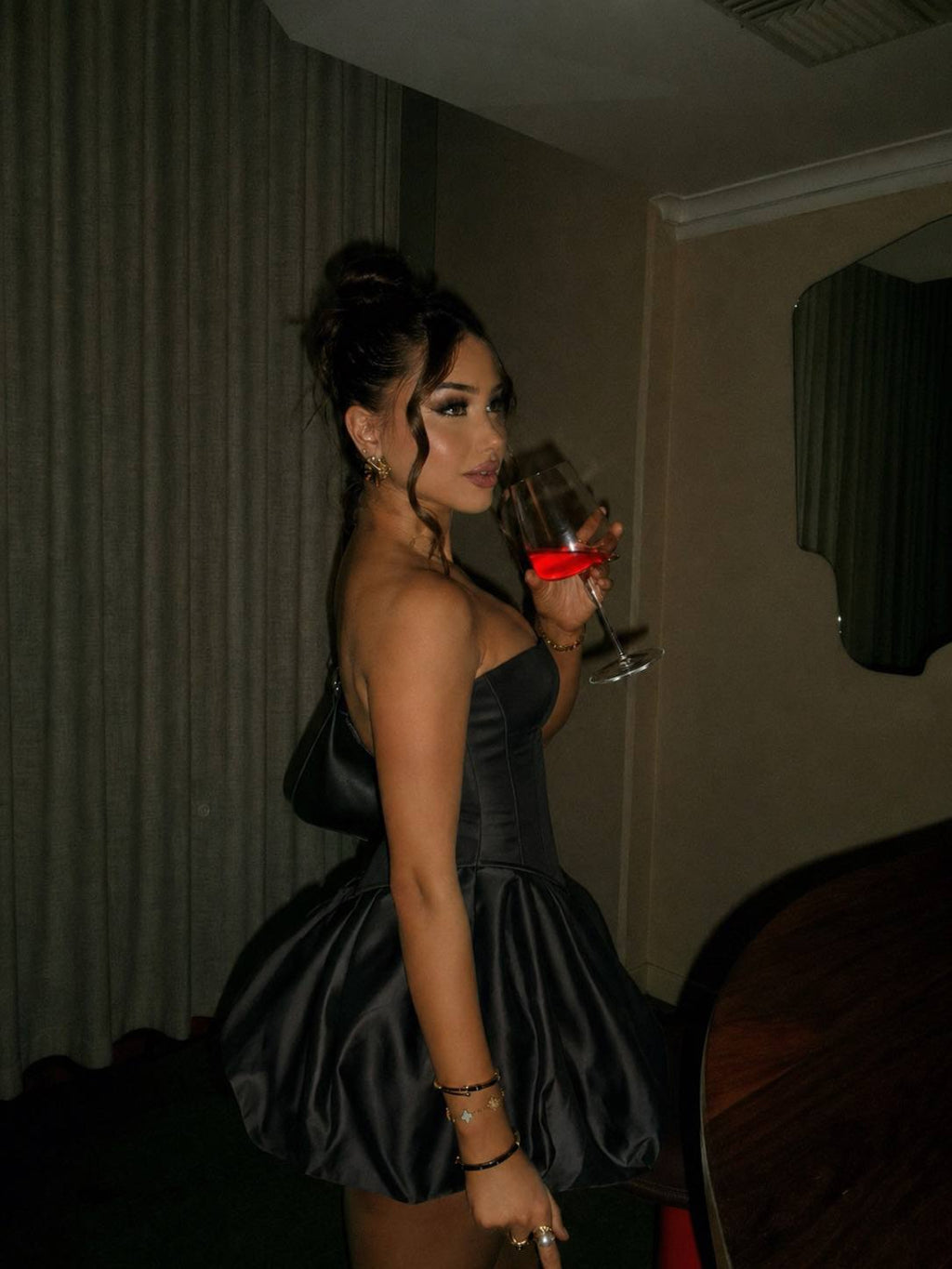 Amadora Balloon Strapless Dress