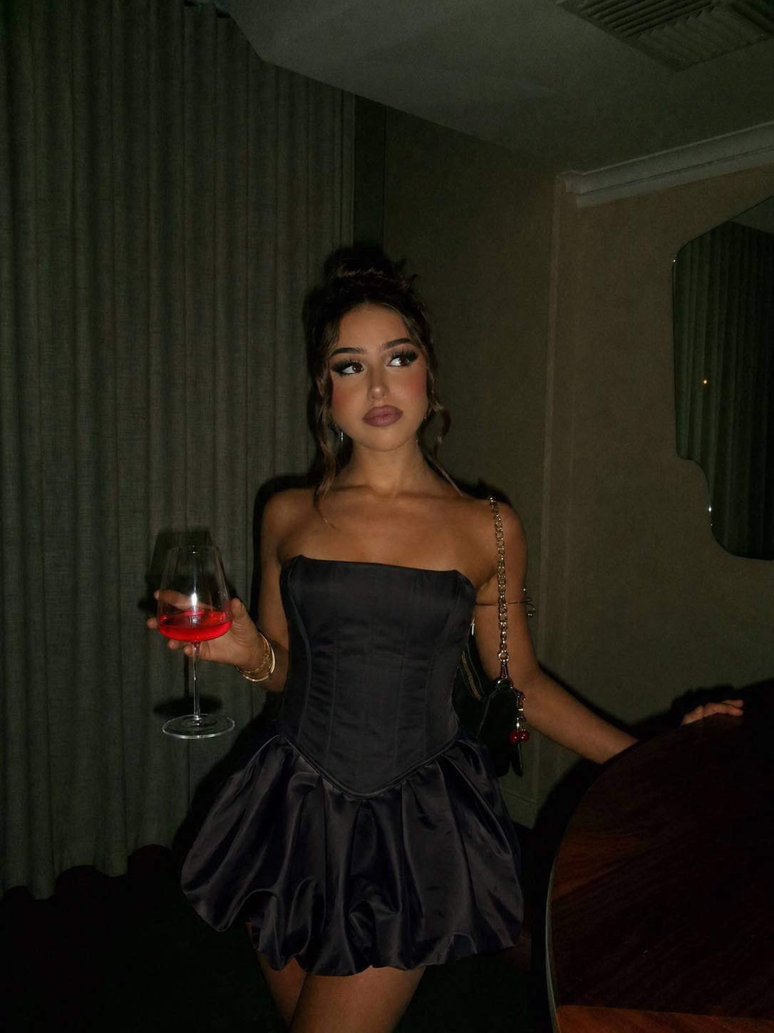 Amadora Balloon Strapless Dress